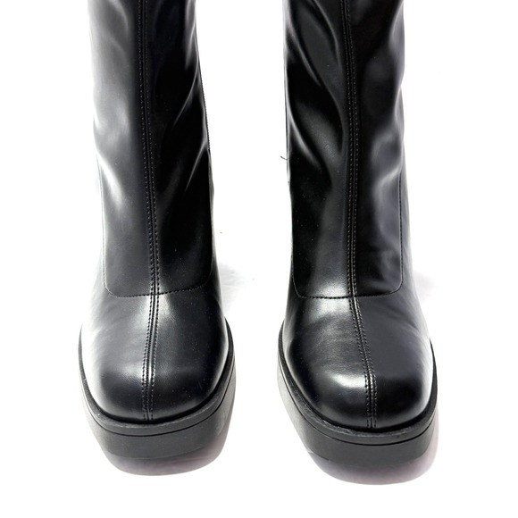 Madden Girl Women Dreammerr Stretch Knee-High Block-Heel Boot Black Size 6.5 NWT - Picture 2 of 11